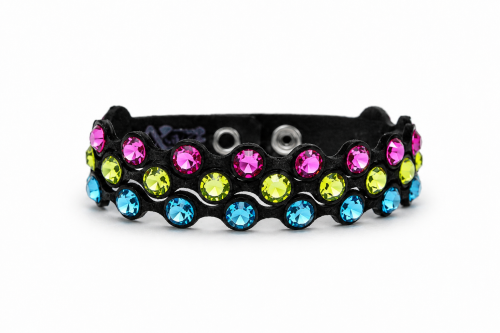 Przejdź do produktu Bransoletka Moto Lady z oryginalnymi kryształami Swarovski® | Alcantara® | Regulowana